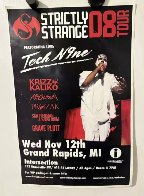 Tech 9 Strictly Strange 08 Tour Concert Promo Poster