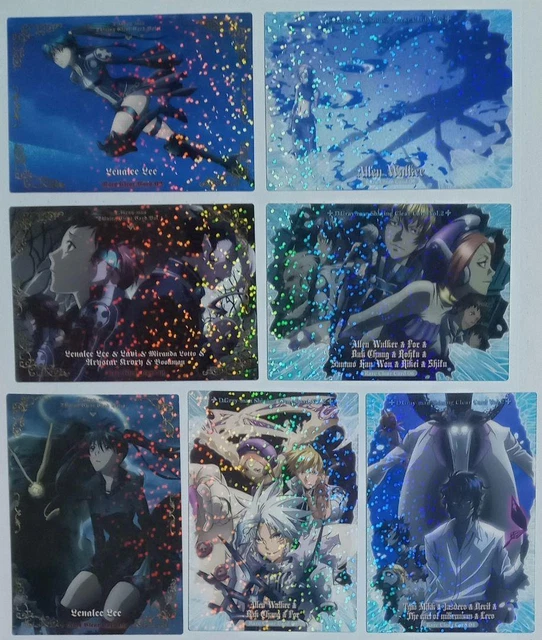 Lot of 7 D.Gray-man Shining Clear Card Set Lenalee Lee Allen Walker Japan J2515