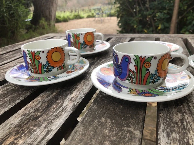 3 tasses à café Villeroy & Boch modèle Acapulco