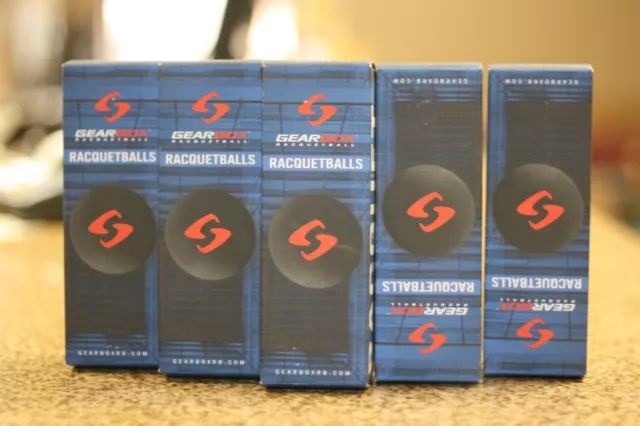 GEARBOX Racquetball BLACK BALLS 5 boxes of 3-balls box TOTAL 15 Balls GEARBOX Racquetball BLACK BALLS 5 boxes of 3-balls box TOTAL 15 Balls