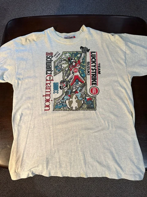 LUCKY STRIKE KEVIN Schwantz Racing Team Shirt Collectors Item