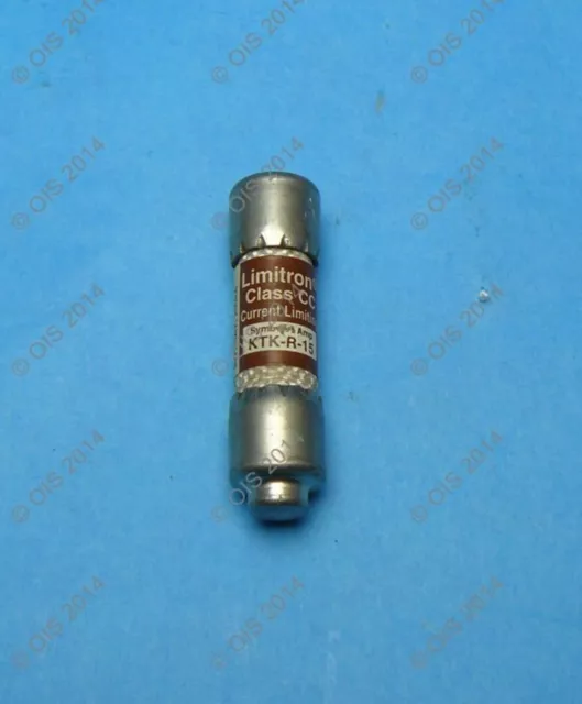 Bussmann KTK-R-15 Limitron Fuse Class CC 15 Amps 600 VAC Tested