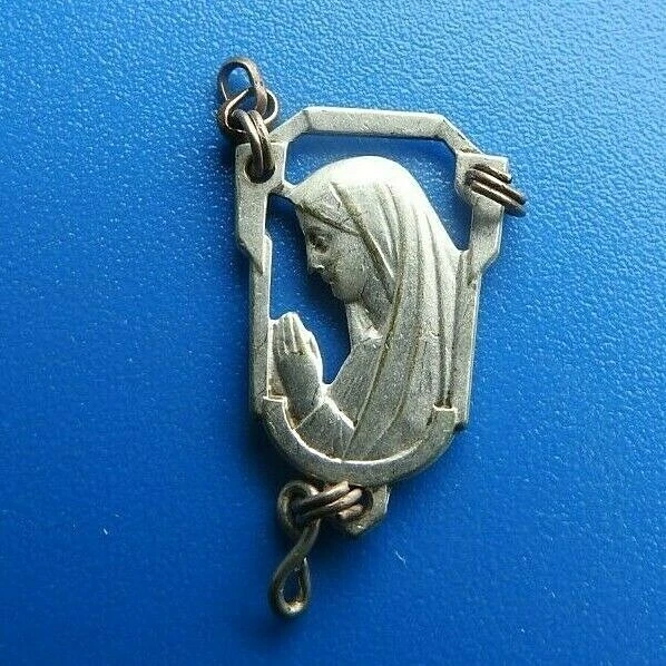 Médaille Religieuse Ancienne – Notre-Dame De Liesse – Plaqué Argent – Pendentif