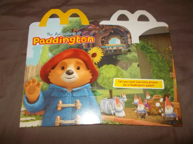 U.K McDonalds happy meal empty box Paddington 2022 used