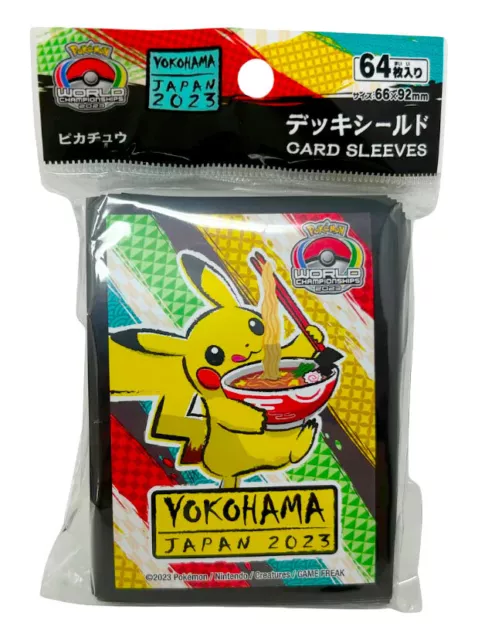 Pokemon World Championships Yokohama Japan 2023 Proteggi carte standard Pikac...