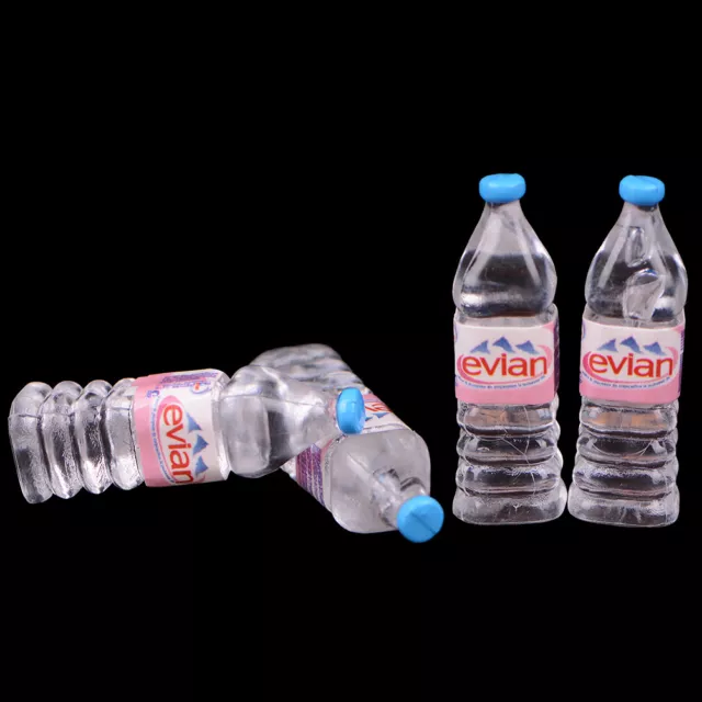 4 x maison de poupée bouteille d'eau miniature jouet poupée pièces de cuisi~m'