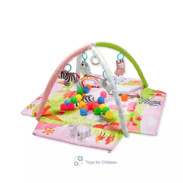 Rectangle 111*101*52CM Soft Cotton Baby Play Activity Training Lying Gym Mat+Toy