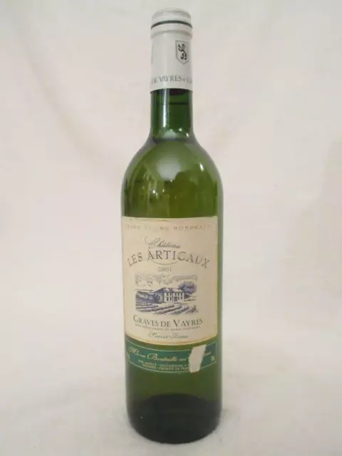 graves de vayres château les artigues  blanc 2001 - bordeaux france