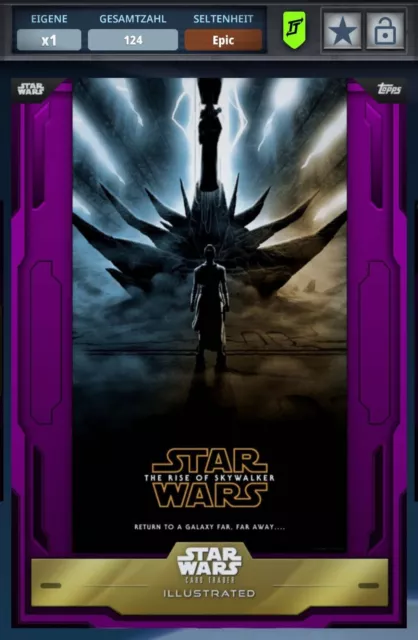 Topps Star Wars Card Trader THE RISE OF SKYWALKER Gilded CTI Illustrated Purple