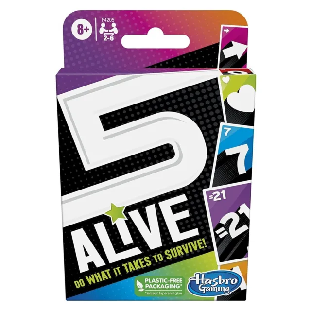 Hasbro Gaming 5 Alive Juego de cartas para mayores de 8 años Divertido...