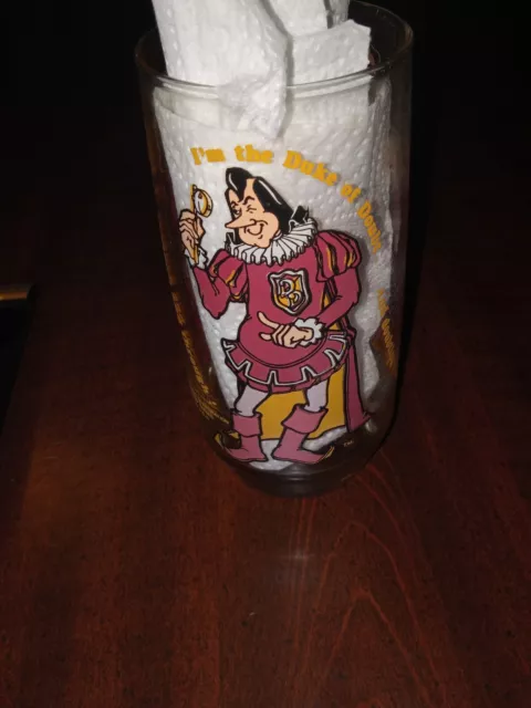 Vintage Burger King Collector Series 1979 Drinking Glass Duke Of Doubt Fast Food