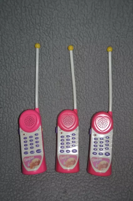 Vintage Barbie 1996 Mattel Walkie Talkies Set Of Three Tested & Working