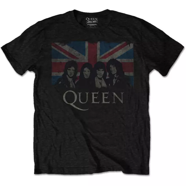 OFFICIAL LICENSED - Reine - Union Jack T Shirt Freddie Mercury Rock