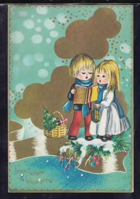 Cartolina Buon Natale e Felice Anno Bambini Z1349