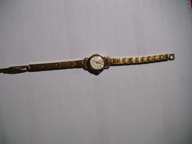 Montre Vintage Mécanique Des Années 1930, Plaquée Or, 7 Rubis, Ne Fonctionne Pas - Pièce De Collection