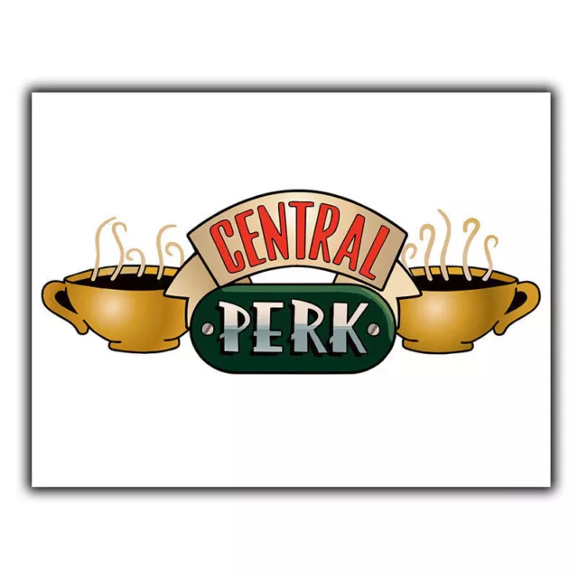 CENTRAL PERK METAL PLAQUE FRIENDS TV Show kitchen man cave cafe coffee Wall Sign