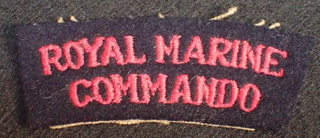 WW2 BRITISH ROYAL Marine Commando Shoulder Patch Title Tab Embroidered ...