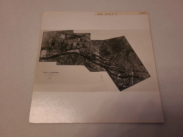 Ww2 Target WW2 RAF SECRET Bombing Target Map Port of Bremen Aerial Photo metallic ...