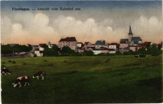 CPA AK FINSTINGEN - view from the station (471195)