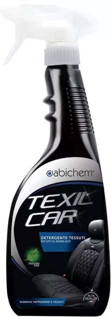 Abichem, TEXIL CAR Detergente Tessuti,pulizia completa x interni auto,750ml(1pz)