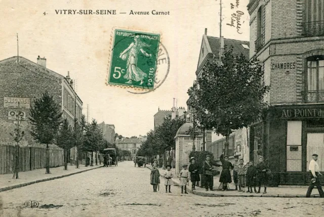 Carte VITRY SUR SEINE Avenue Carnot