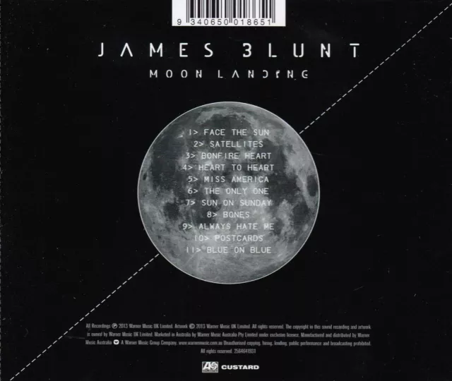 Moon Landing by James Blunt CD (Atlantic, 2013) Free Post 2