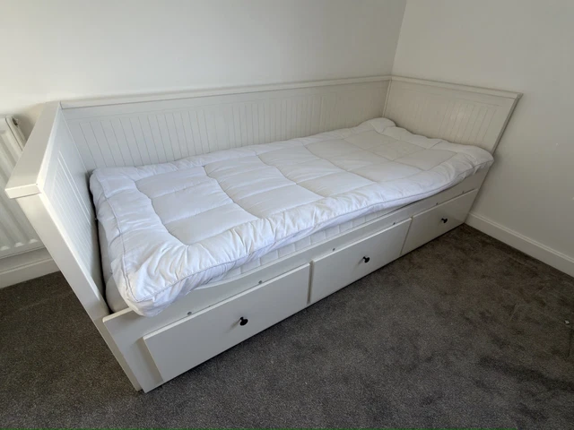 IKEA HEMNES DAY Bed with 2 Mattresses and 2 Pillow Toppers - Bed RRP £ ...