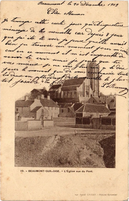CPA Beaumont Eglise vue du Pont (1319328)