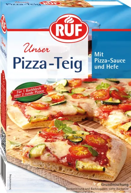 Impasto per pizza RUF miscela base incl. salsa lievito miscela da forno 5x 315 g NUOVO MHD 3/24