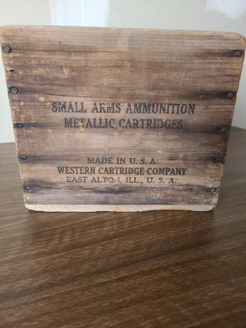 VINTAGE AMMUNITION WOOD CRATE BY: WESTERN CARTRIDGE CO. 38 Special