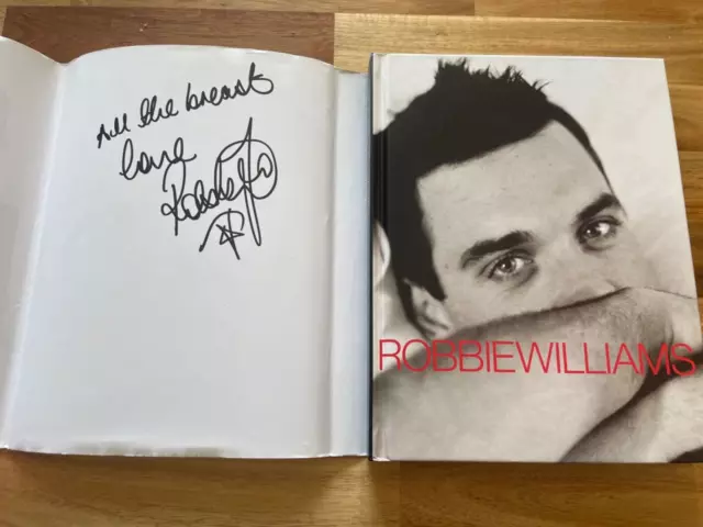 Robbie Williams  Signed Somebody Someday Hardback Book Cover Signature