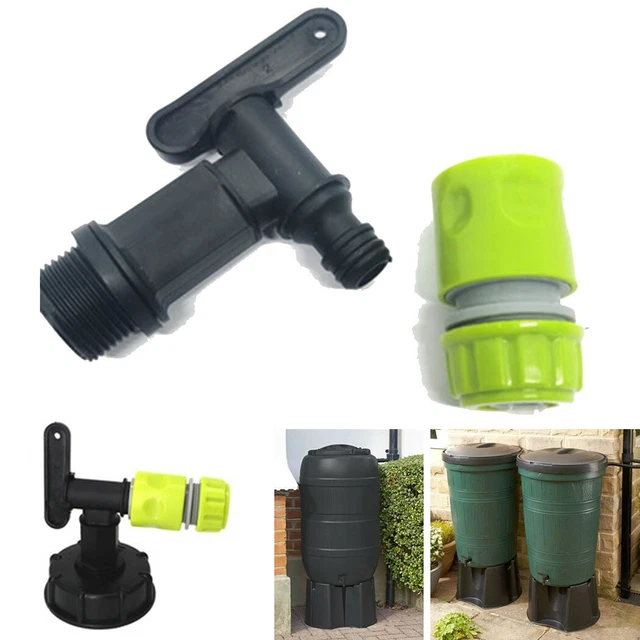 SECURE ATTACHMENT WATER Butt Tap and Garden Hose Quick Click Connector 34