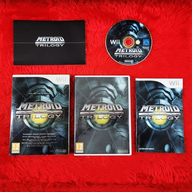 wii METROID PRIME TRILOGY Game Collectors Edition RARE Nintendo PAL UK Version