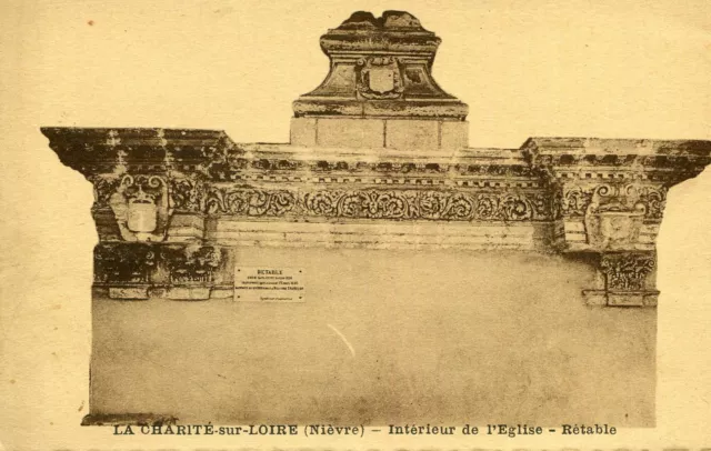 Carte LA CHARITE SUR LOIRE Intérieur de l'église Rétable
