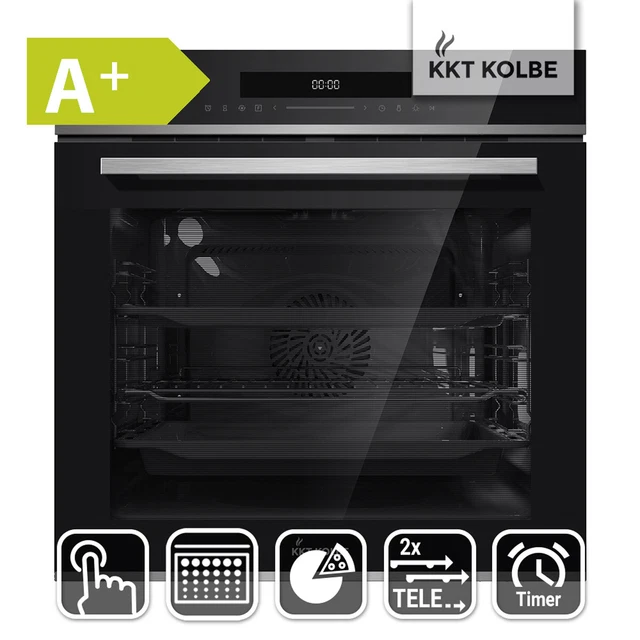 Four encastrable 60 cm 72L Pyrolyse Gril Circulation de l'air Air chaud