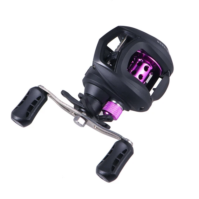 Cannes Pêche Au Lancer Léger Et Ultraléger Moulinet De Pêche à Rotin 12+1BB * * D'Aluminium Durable, Noir & Orange Avec Accents Dorés - Idéal Pour La Pêche En Eau Salée Moulinet Truite