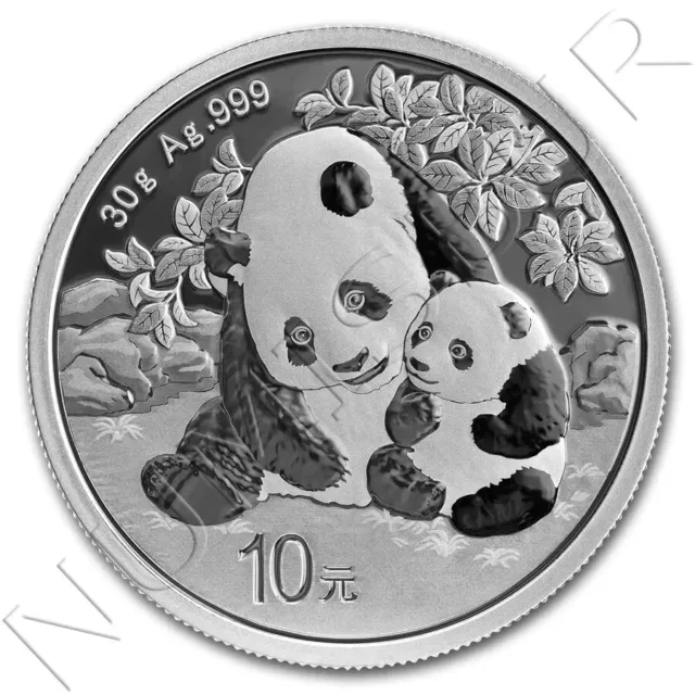 CHINA 10 yuan plata 2024 OSO PANDA  - 30 gramos plata pura