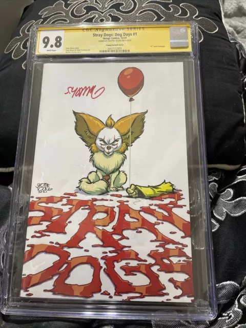 Stray Dogs: Dog Days #1 (CGC SS 9.8) Skottie Young (White Pages) It Homage Cover