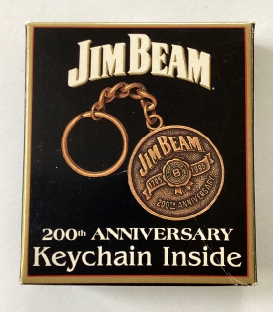 Original Jim Beam 200th Anniversary Brass Key Chain Collectors Item