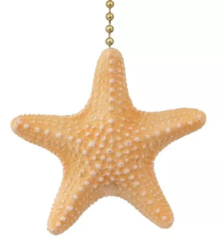 Coastal Beach Treasure Armoured Starfish Ceiling Fan Pull or Light Pull Chain