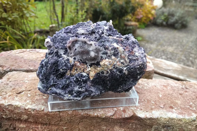 wunderschöne Fluorit Stufe mit Quarzdruse aus dem Bayerischer Wald Sulzbach 376g