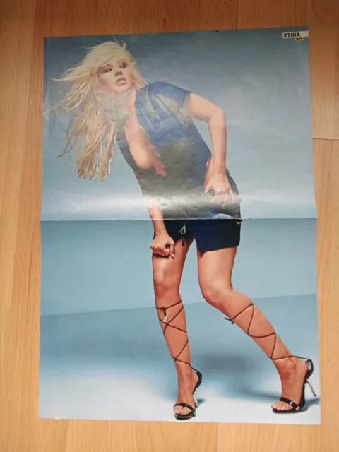Yam Doppel-Poster mit sexy Christina "XTina" Aguilera und Nu Metal Band Korn A3