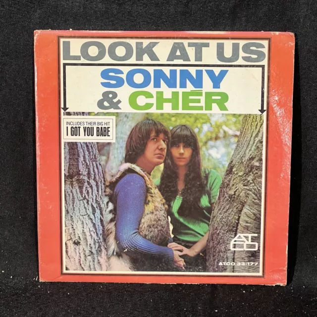 Sonny & Cher - Look at Us. Atco 33-177 FAIR Vinyl LP Record 1965 VINTAGE *RARE*