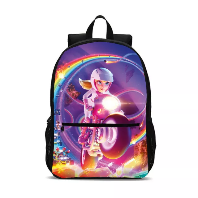 SUPER MARIO BROS Princess Peach Backpack Girls School Bag Kids Bookbag ...