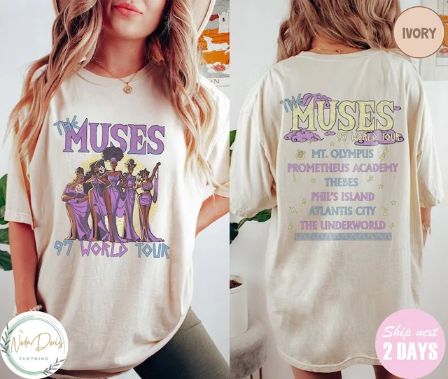Retro Disney Hercules The Muses 97 World Tour Two-sided Unisex T-shirt