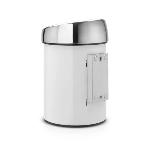 Brabantia Touch Bin, Mülleimer, Abfalleimer Papierkorb Kunststoffeinsatz Weiß 3L