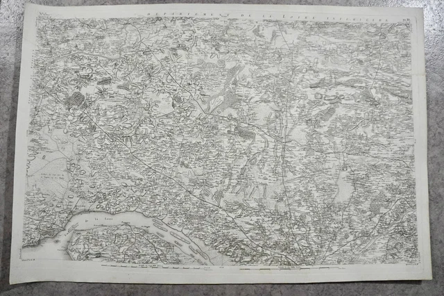 CASSINI CARTE IN PLANO 630mm X 950 mm, 1808, REDON SAVENAY , n°130, 10D,