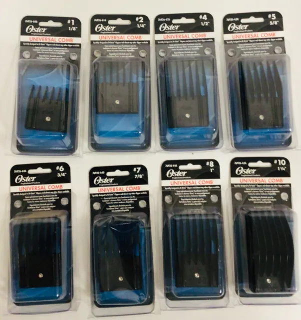 Oster Universal Comb Sizes #1, #2, #3, #4, #5, #6, #7, #8, #10 For Oster Clipper