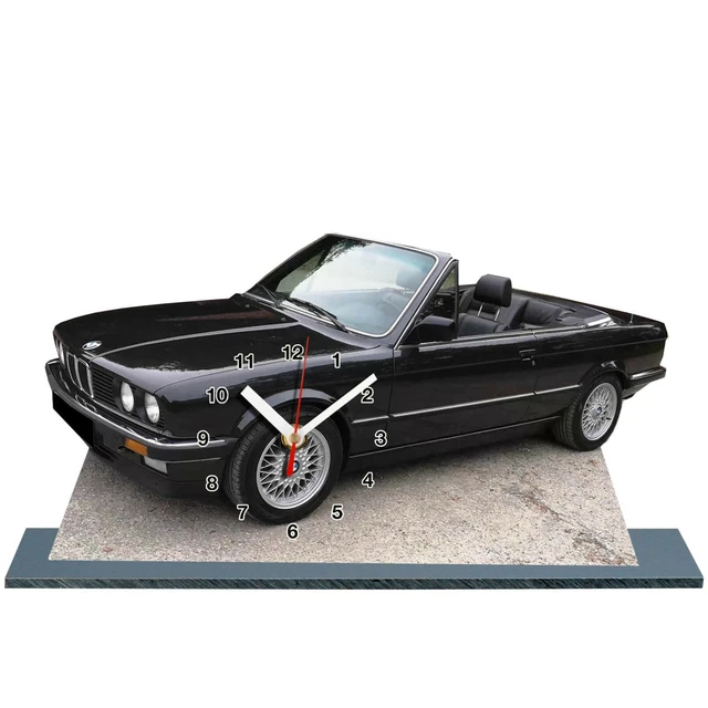 Horloge Miniature Voiture – BMW M3 E46 – Échelle 20x30 Cm – Noir