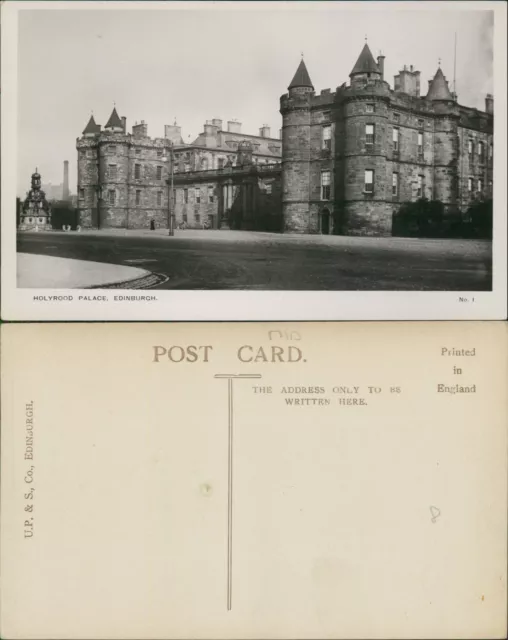 Edinburgh Holyrood Palace No 1 Real Photo Rp UP & S